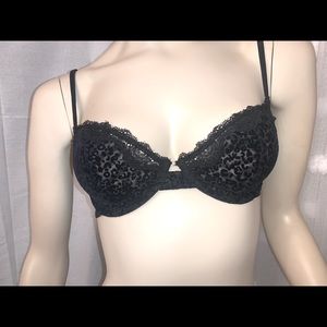 Velvet leopard bra 34C